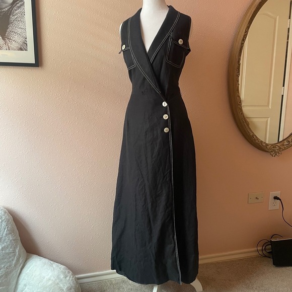 Dresses & Skirts - Vintage 90s Chic Linen‎ Maxi Day Dress